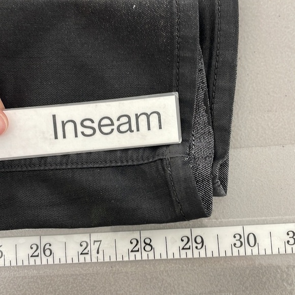 J Brand Jeans Jeggings Leggings Black Sheen Skinny Leg Size 25 - Picture 8 of 10